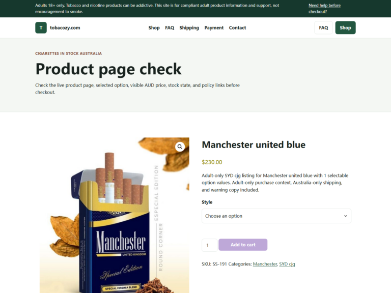 Tobacozy realistic adult search guide image 3 for cigarettes in stock Australia